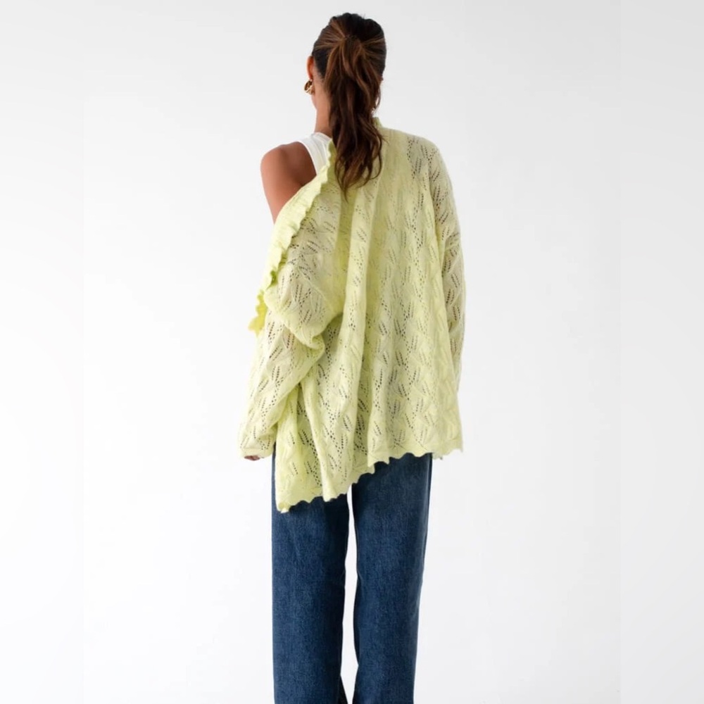 Rumored Light Yellow Women's Cardigan NWT - Picture 2 of 6